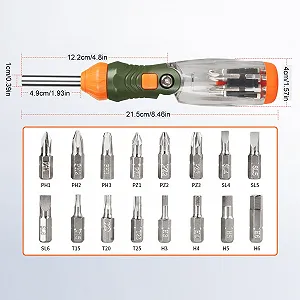 Набір викруток прецизійних реверсивних магнітних з легованої сталі synthetic.ua - Фото 1