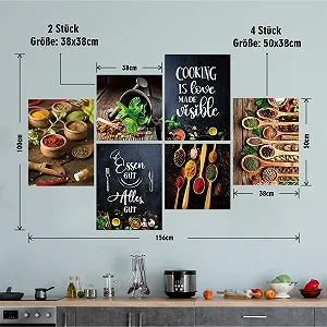 Набор наклеек на стену Кухонные специи 6 шт. Самоклеящиеся synthetic.ua - Фото 1