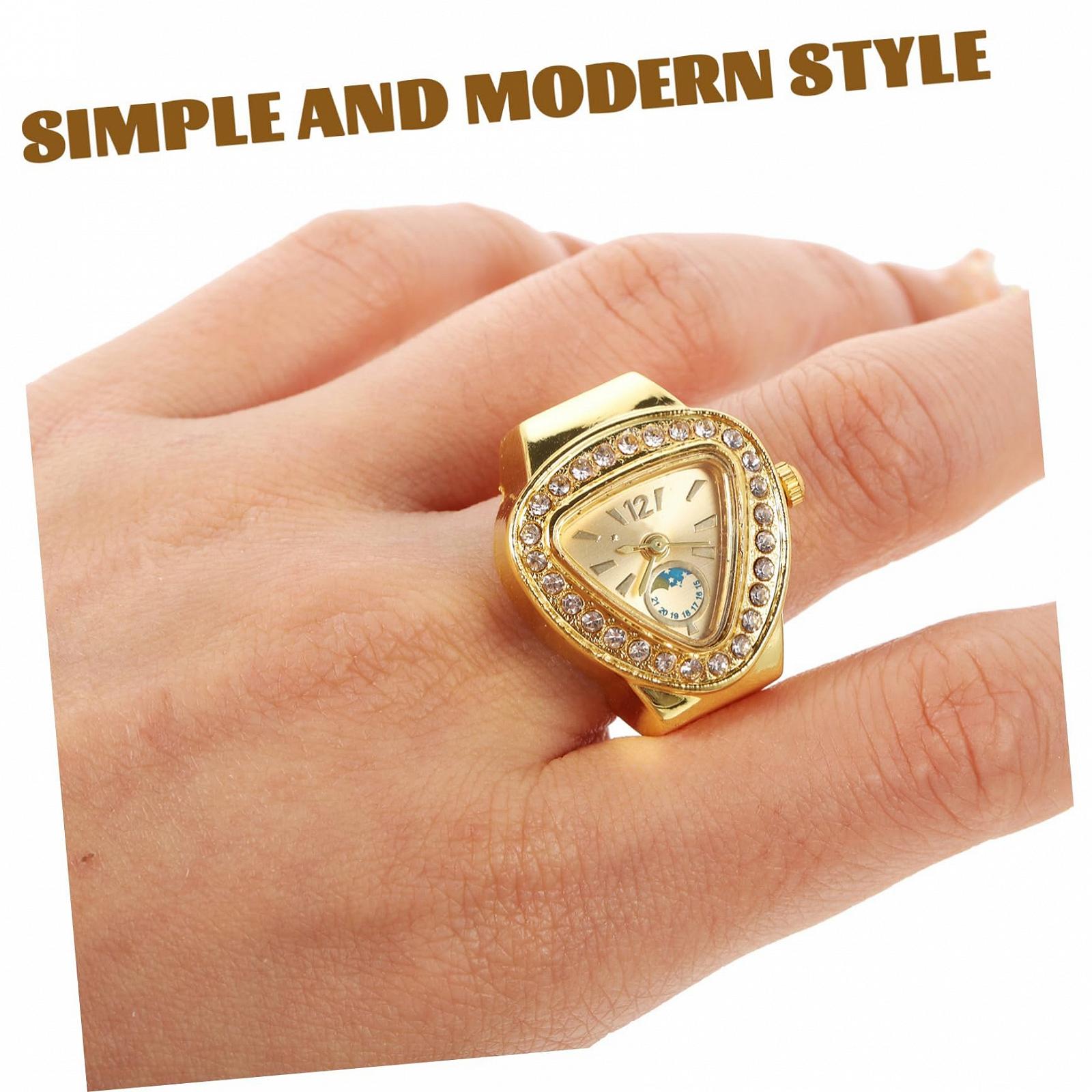 Кільце-годинник Healvian Mini Золотий, фото №4