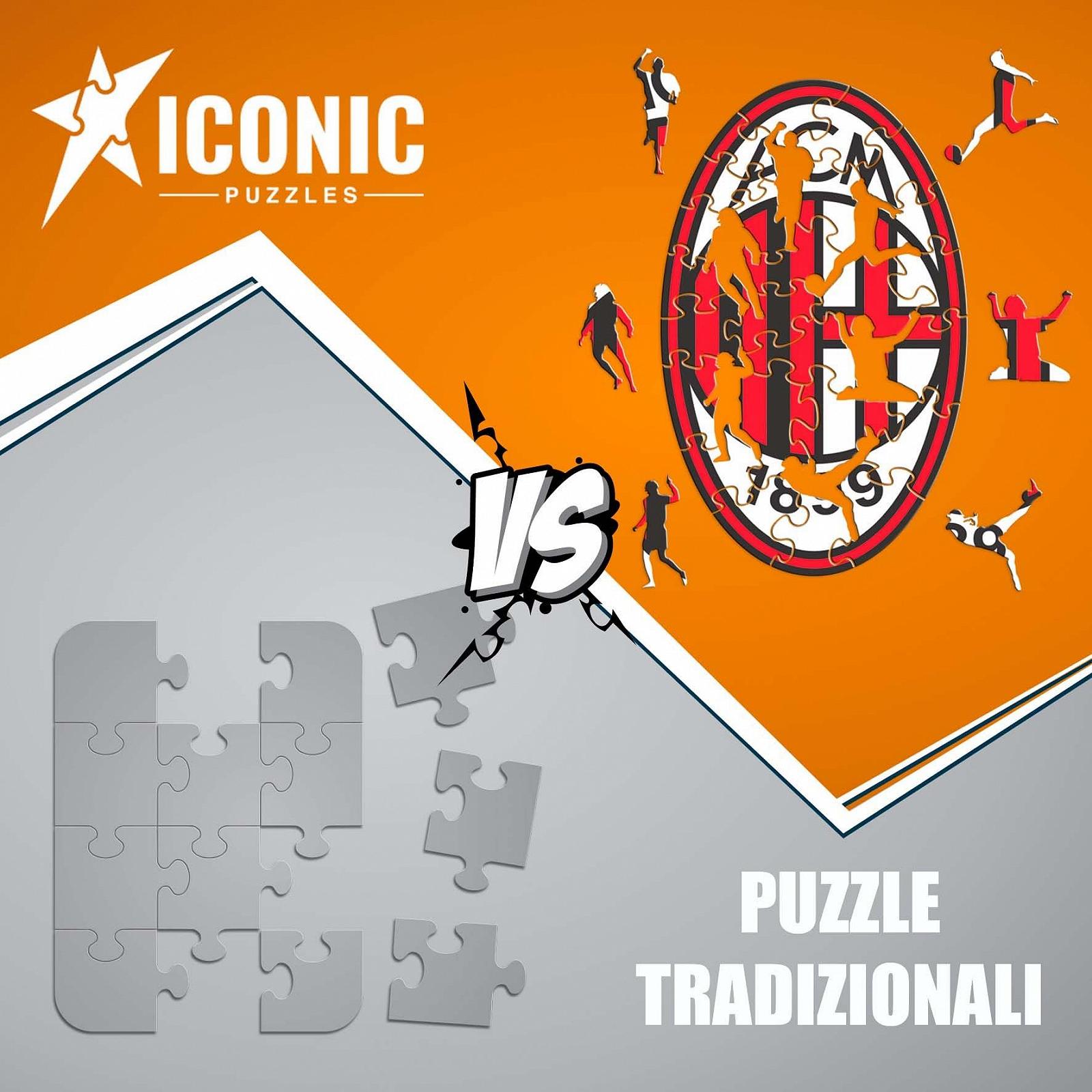Пазл Iconic Puzzles Milan Logo Wood Size S 150 элементов, фото №3