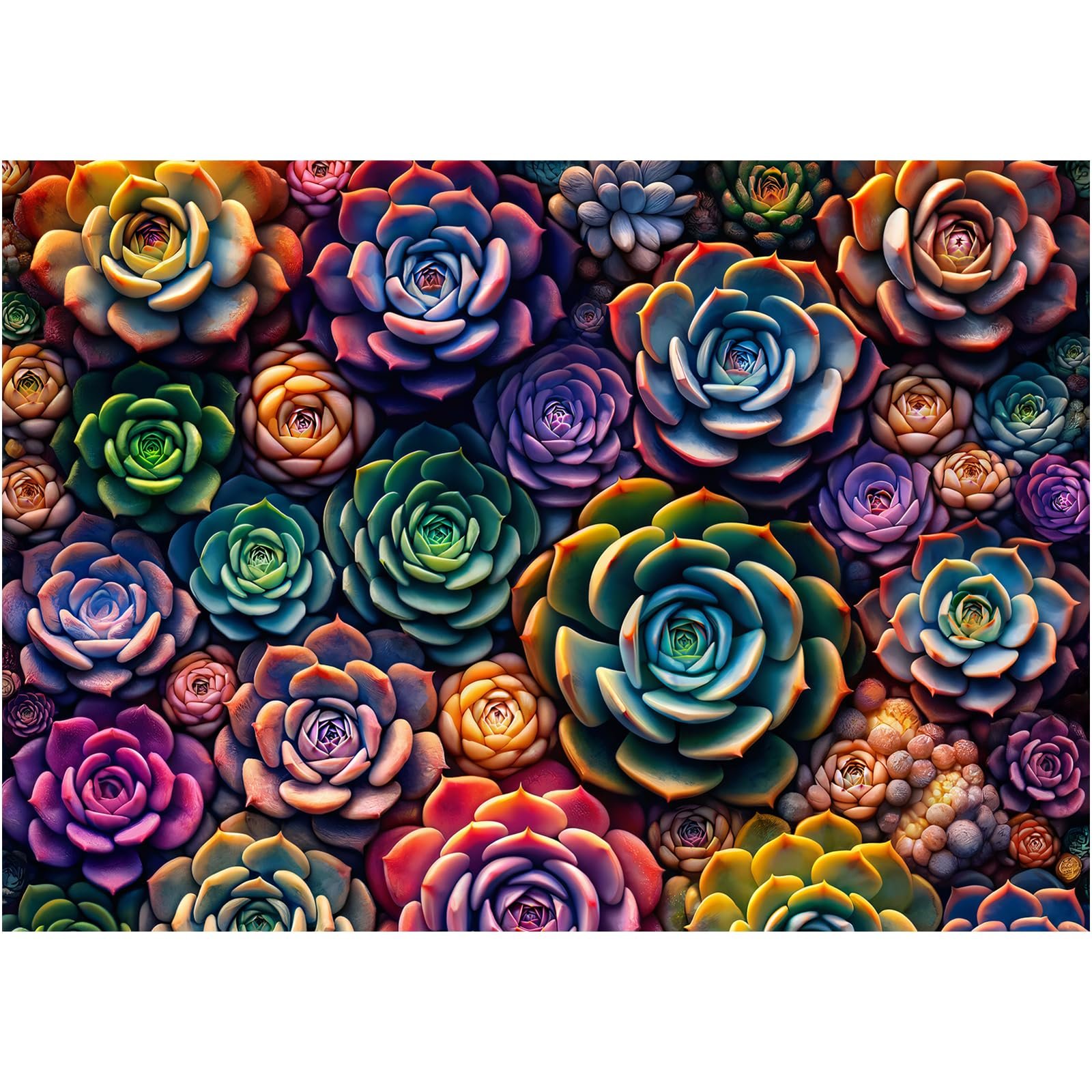 Пазл Colourful Succulent Plant 1000 элементов 70 x 50 см, фото №1