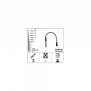 Комплект проводів запалювання NGK 6349 для MERCEDES-BENZ STEYR SMART MAYBACH - Фото 1
