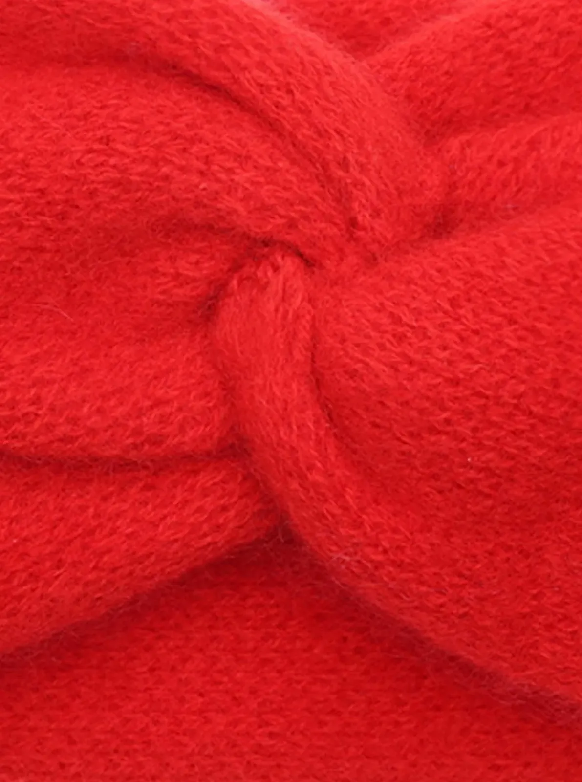 Пов'язка на голову Zwillingsherz 100% кашемір однотонна червона, фото №4