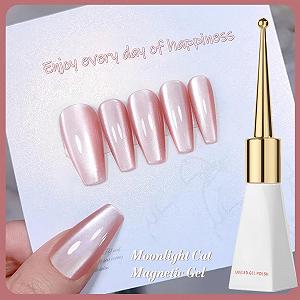 Гель-лак Котяче око Pink Cat Eye, рожевий з блискітками, 9D synthetic.ua - Фото 1