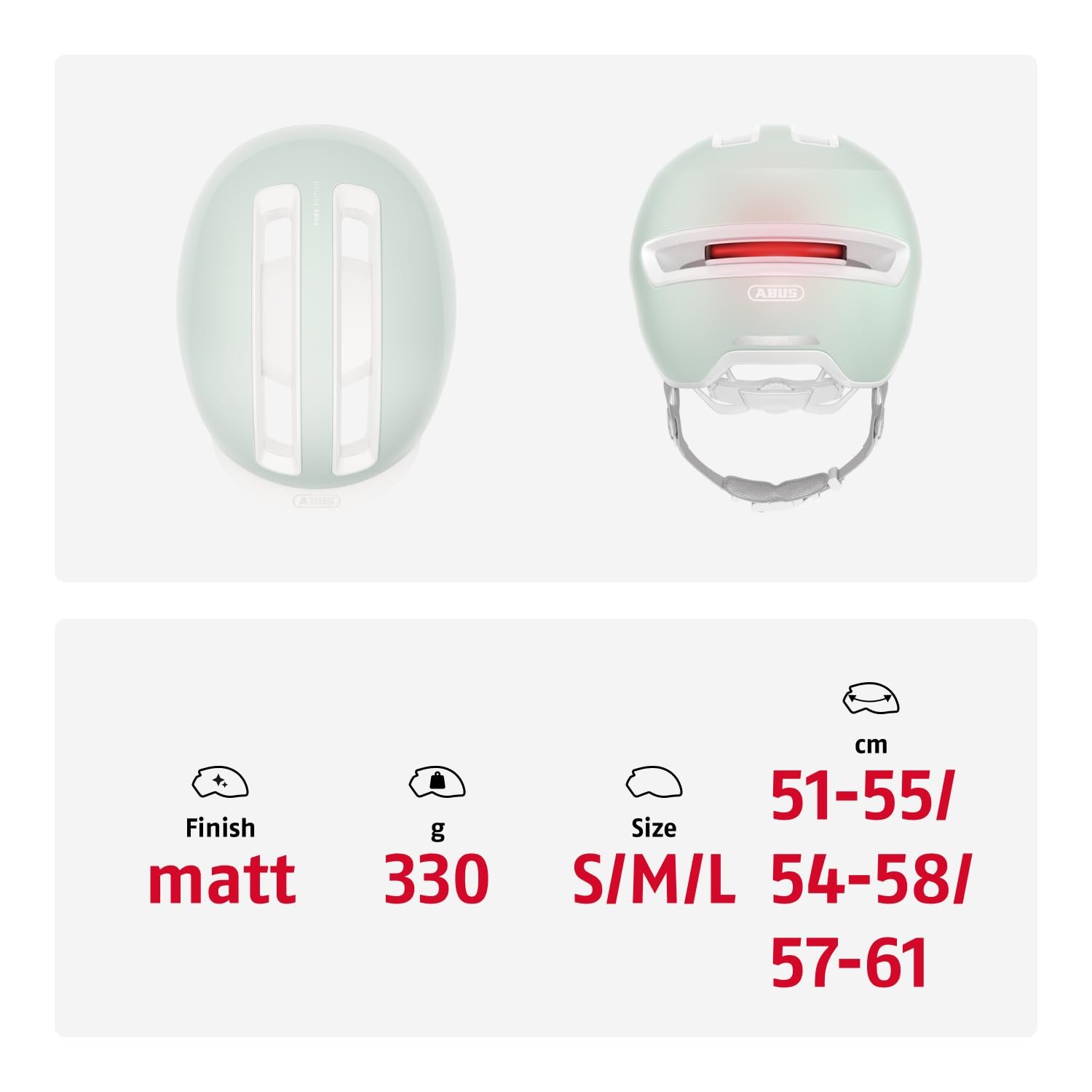 Шолом Urban ABUS HUD-Y з магнітним, перезаряджуваним LED заднім ліхтарем та магнітною застібкою, фото №6