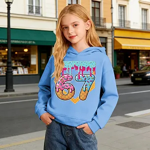 Худи Bequem для мальчиков, свитшот для девочек, повседневный модный худи для подростков, флисовый теплый худи для девочек, мягкий свитер с принтом 67, теплый зимний свитшот, уютная куртка, свитшот на молнии, рубашка с длинными рукавами synthetic.ua - Фото 1