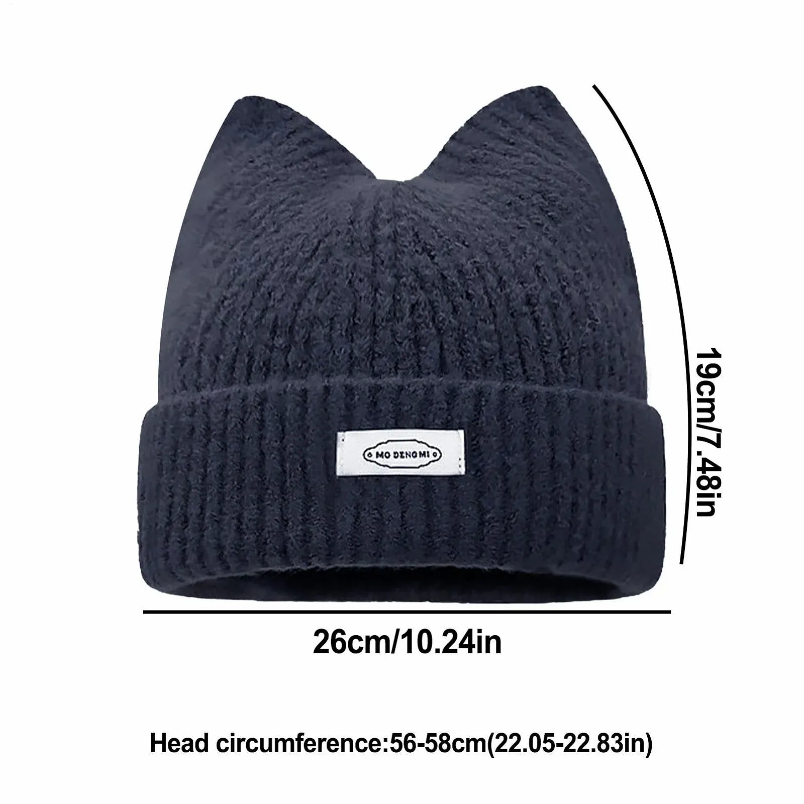 Шапка-бини с кошачьими ушками Mivceklw, вязаная, фото №2