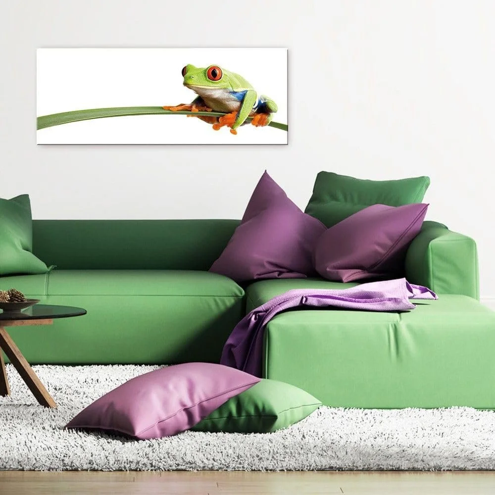 Картина на склі artissimo AG1968A Little Frog 80 x 30 см Green, фото №2 Картина на склі artissimo AG1968A Little Frog 80 x 30 см Green, фото №2