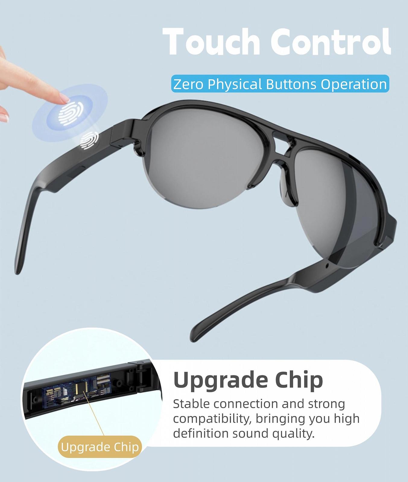 Розумні окуляри для перекладу Bluetooth Сонцезахисні, фото №4