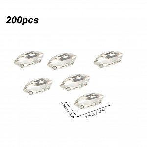 Стрази Кінське Око Tissting 7 x 15 мм, Срібні, 200 шт synthetic.ua - Фото 1