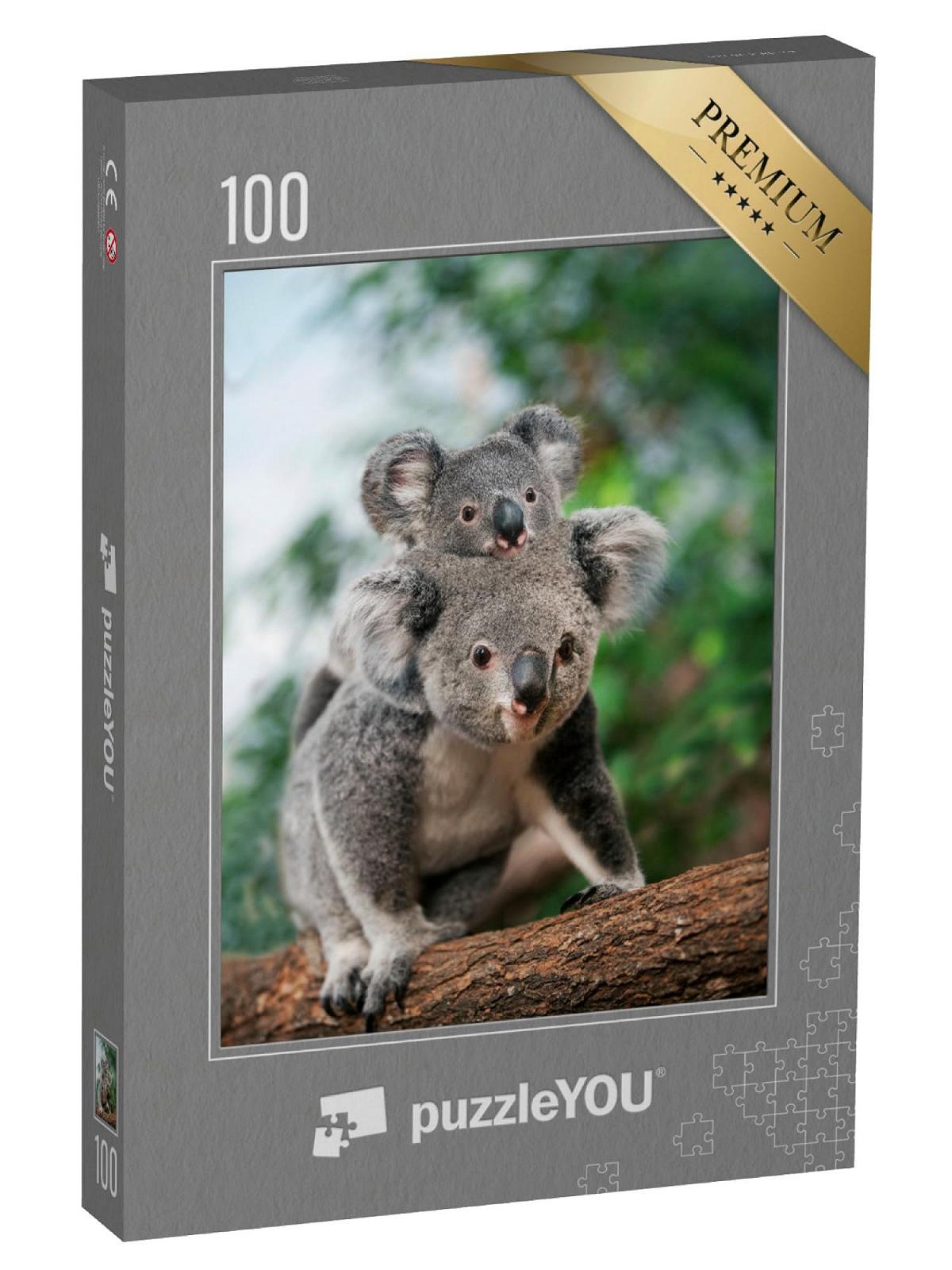 Пазл puzzleYOU Koalas Puzzle Collection Самка коалы с детенышем на спине 100 элементов, фото №1
