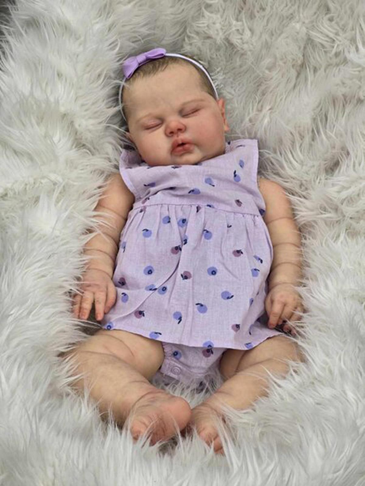 Кукла Zero pam Reborn Baby Girl 60 см Реалистичная мягкая кукла с намалёванным лицом, фото №4