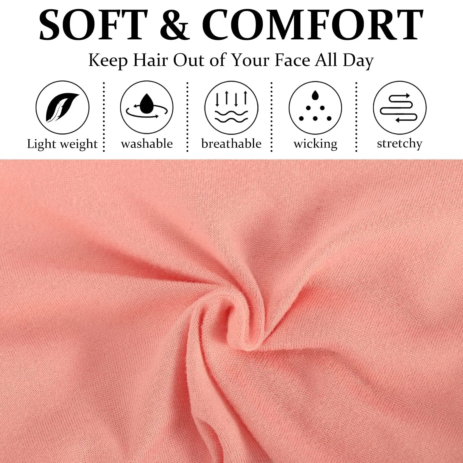 Набір пов'язок на голову жіночі для занять спортом йогою, фото №2 Набір пов'язок на голову жіночі для занять спортом йогою, фото №2