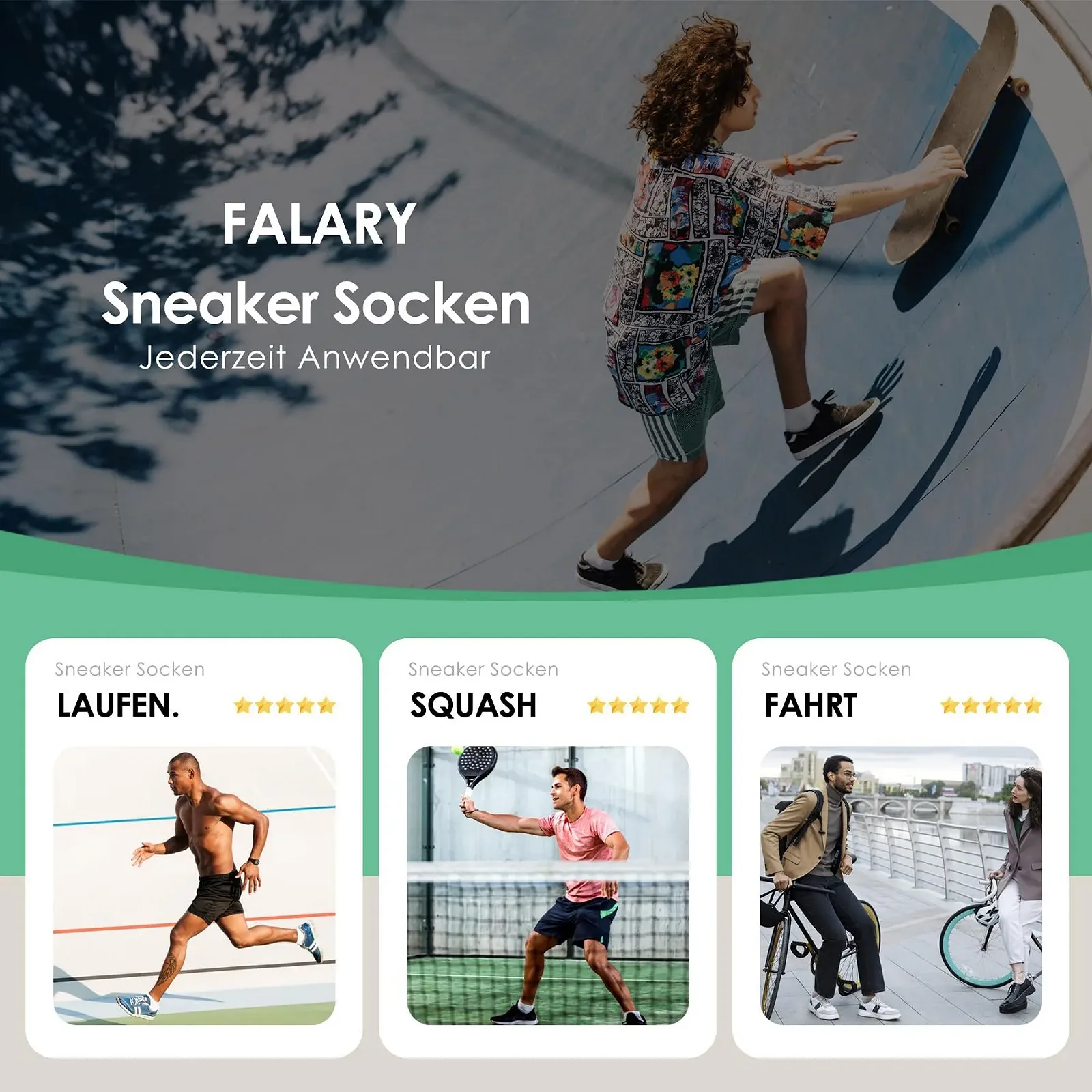 Шкарпетки спортивні FALARY Унісекс для дорослих, короткі бавовняні шкарпетки, дихаючі напівшкарпетки, 10 пар, фото №6