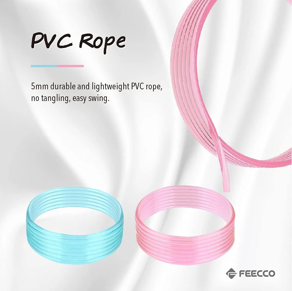 Скакалка дитяча Feecco Zillica регульована PVC з підшипниками Pink Blue, фото №5 Скакалка дитяча Feecco Zillica регульована PVC з підшипниками Pink Blue, фото №5
