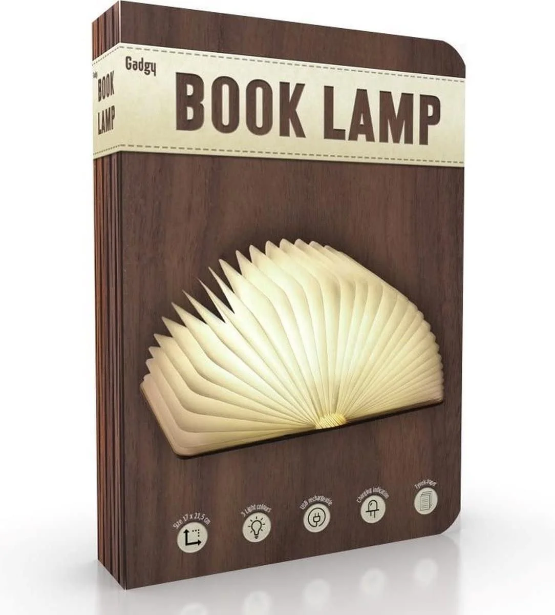 Настільна лампа Gadgy Book lamp велика магнітна Tyvek 3 кольори 360 градусів, фото №1