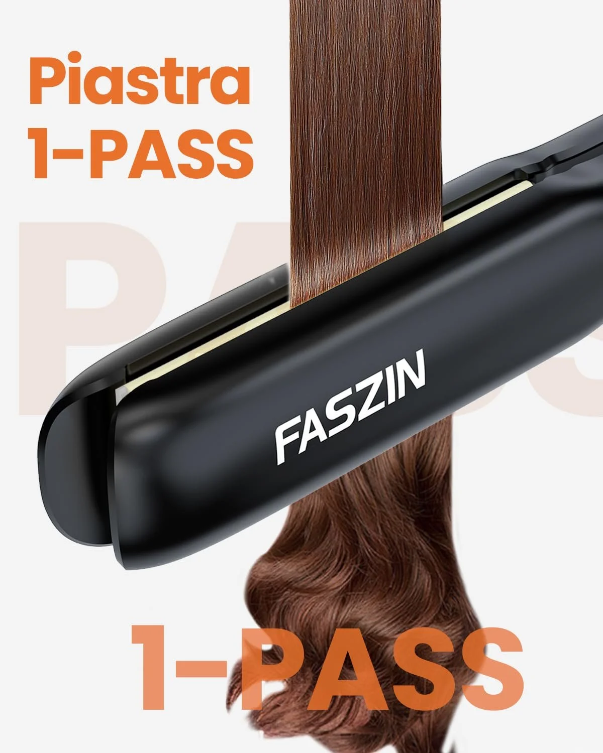 Випрямляч для волосся Faszin Professional 2 in 1 Titanium Ion Plates LCD-дисплей титанові пластини, фото №3 Випрямляч для волосся Faszin Professional 2 in 1 Titanium Ion Plates LCD-дисплей титанові пластини, фото №3