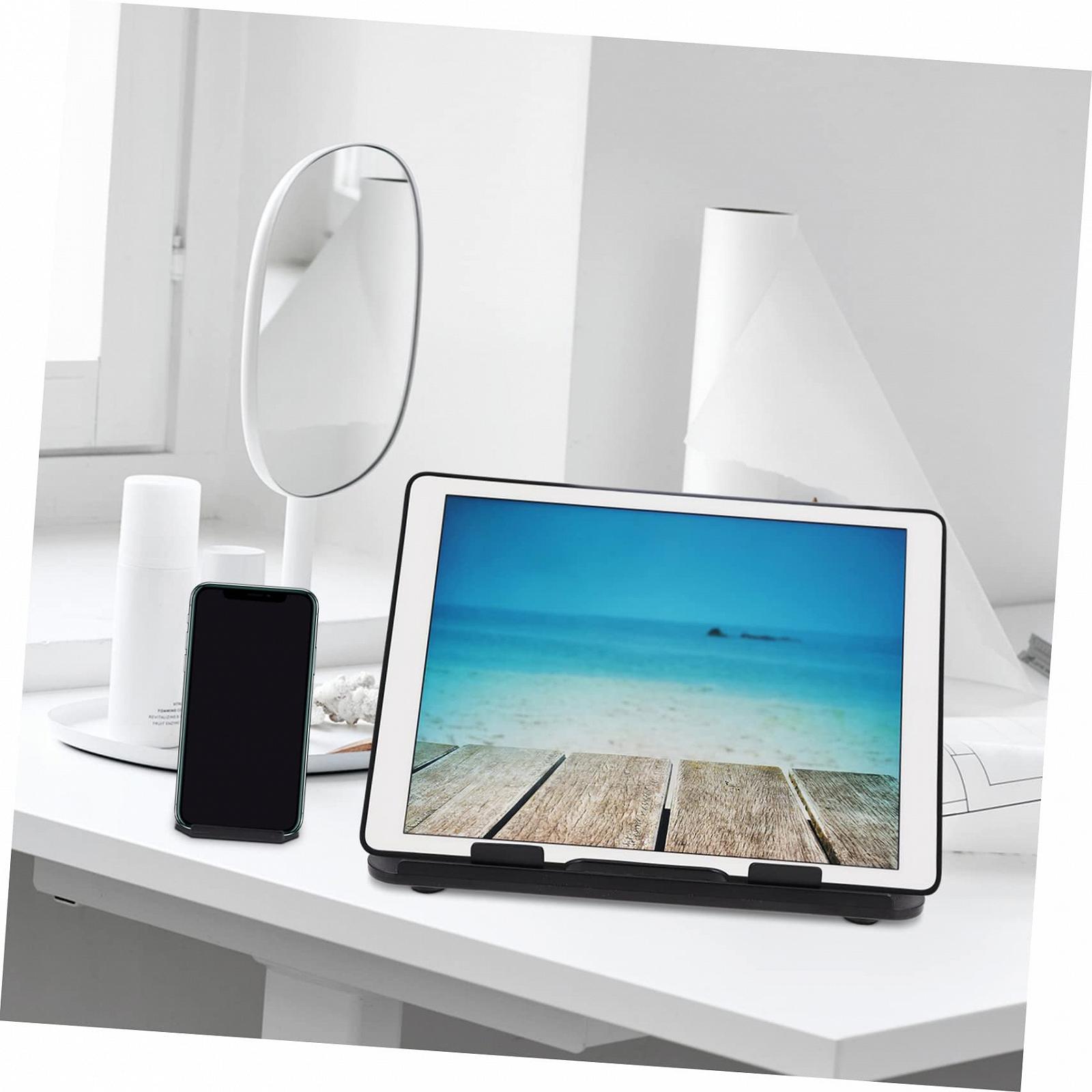 Подставка для ноутбука Sewroro Настольная Складная с регулируемым углом ABS с держателем для телефона, фото №4