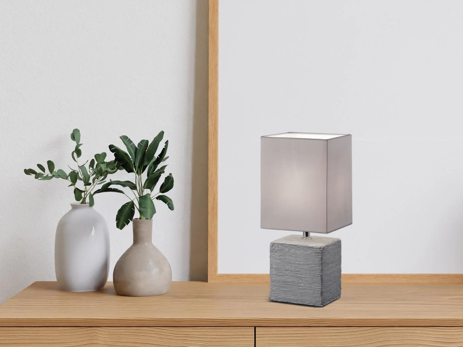 Настільна лампа Reality Leuchten Ping R50131087 E14 40 Вт 29 см Сіра, фото №2