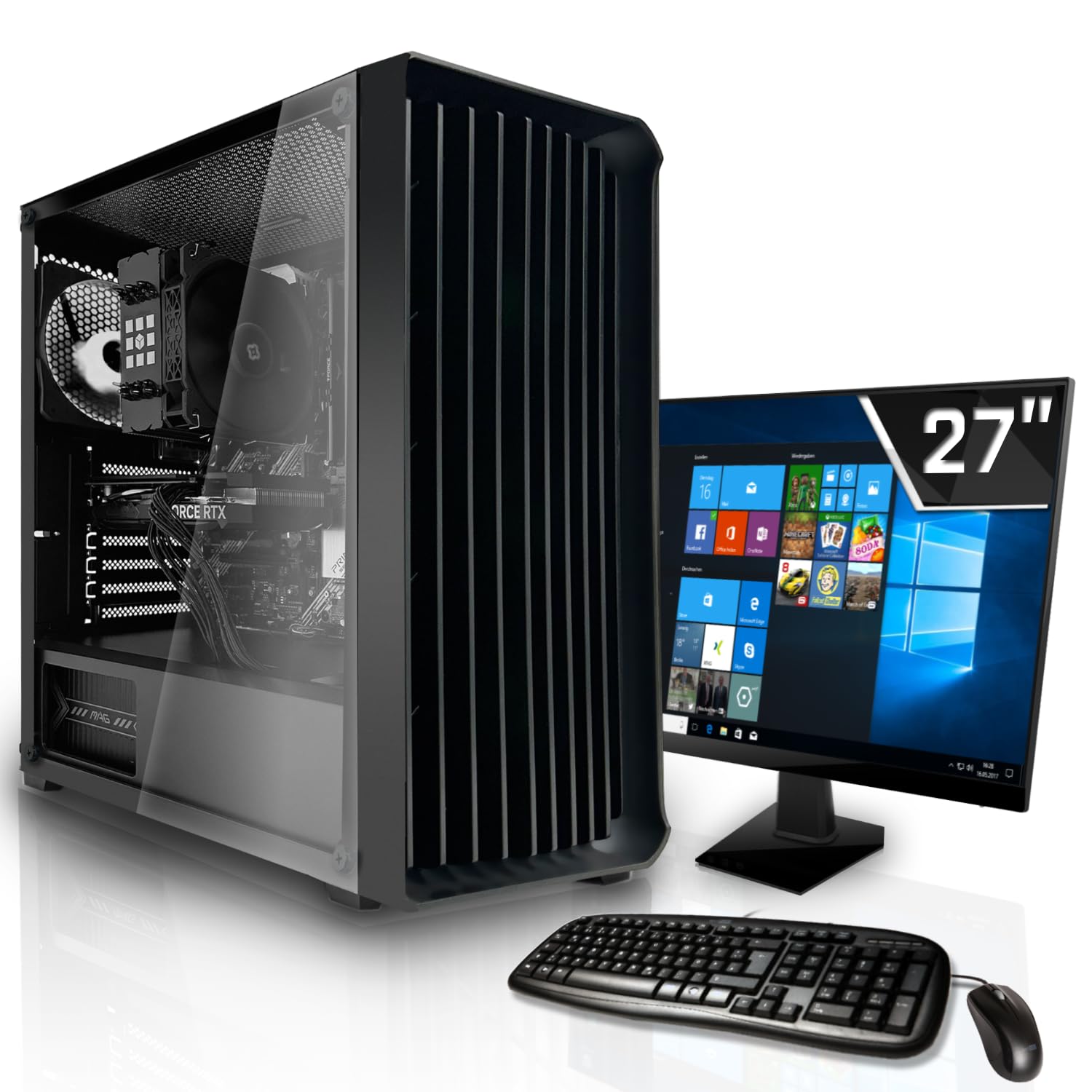 Комплект SYSTEMTREFF Office Комп'ютер Intel Core i7-13700K 16x5.4GHz UHD 770 4K HDMI DX12 1TB M.2 NVMe 32GB DDR4 RAM WLAN Silent Desktop для офісу бізнес мультимедіа, фото №1