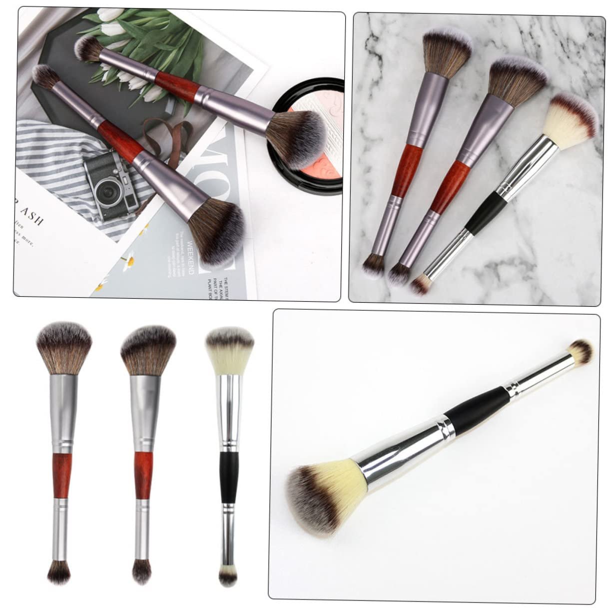 Кисть FRCOLOR 3st Doppelkopf Lidschattenstift Double Ended Cangzhou Kunstfaser, фото №7