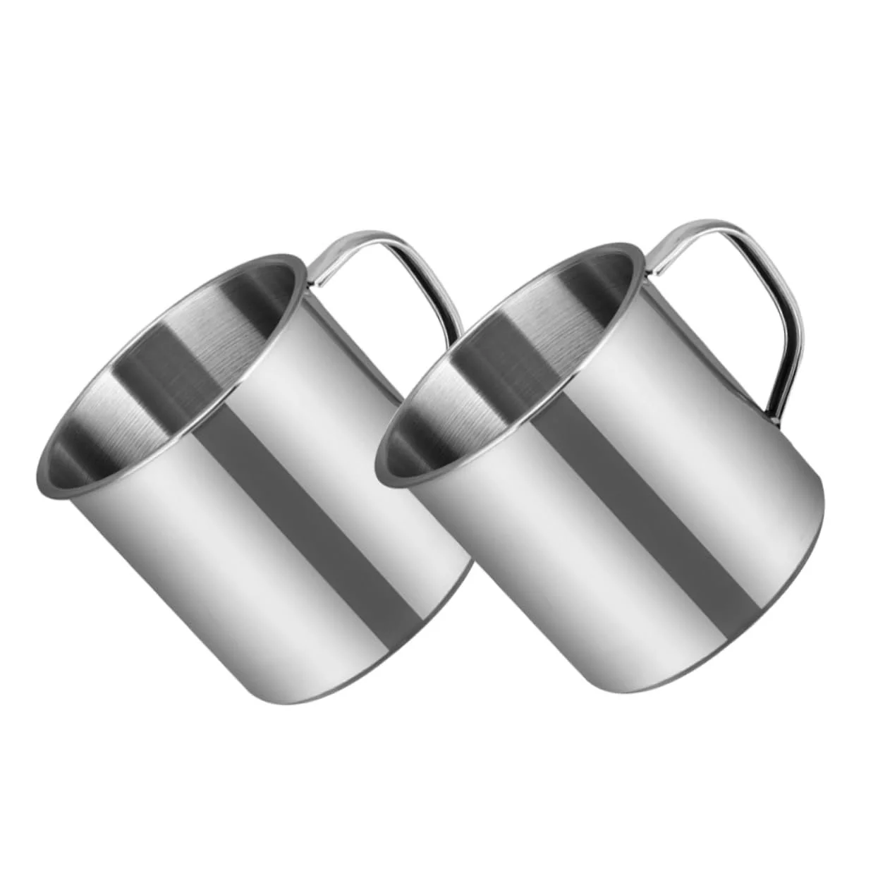 Набор из 2 питьевых чашек из нержавеющей стали. Многоцелевые герметичные чашки для воды для детских комнат и отдыха. Идеально подходят для школьных поездок и занятий спортом., фото №1