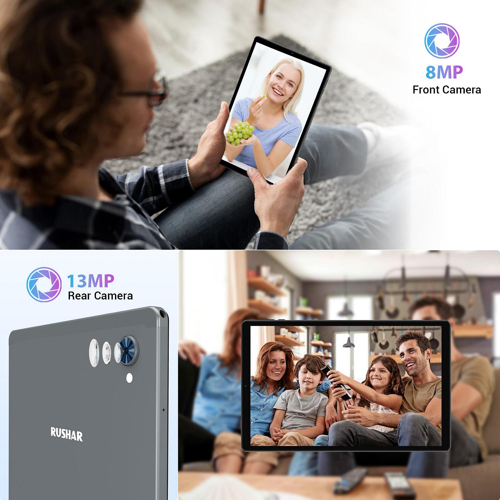 Планшет 10.4" 2K RUSHAR P107 12+24/256Gb 4G 2-SIM 8 ядер Android 14 8000 mAh Сірий, фото №6
