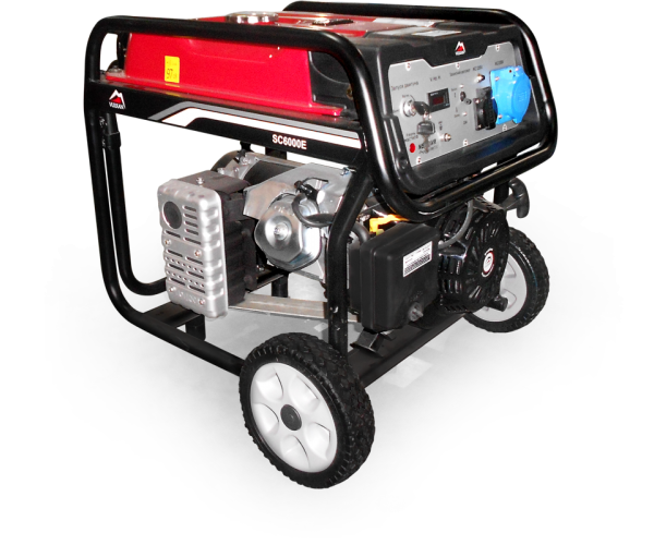 Генераторна установка SC6000E 1ф 5,0кВт, ел старт бак-25л, колеса, фото №1 Генераторна установка SC6000E 1ф 5,0кВт, ел старт бак-25л, колеса, фото №1