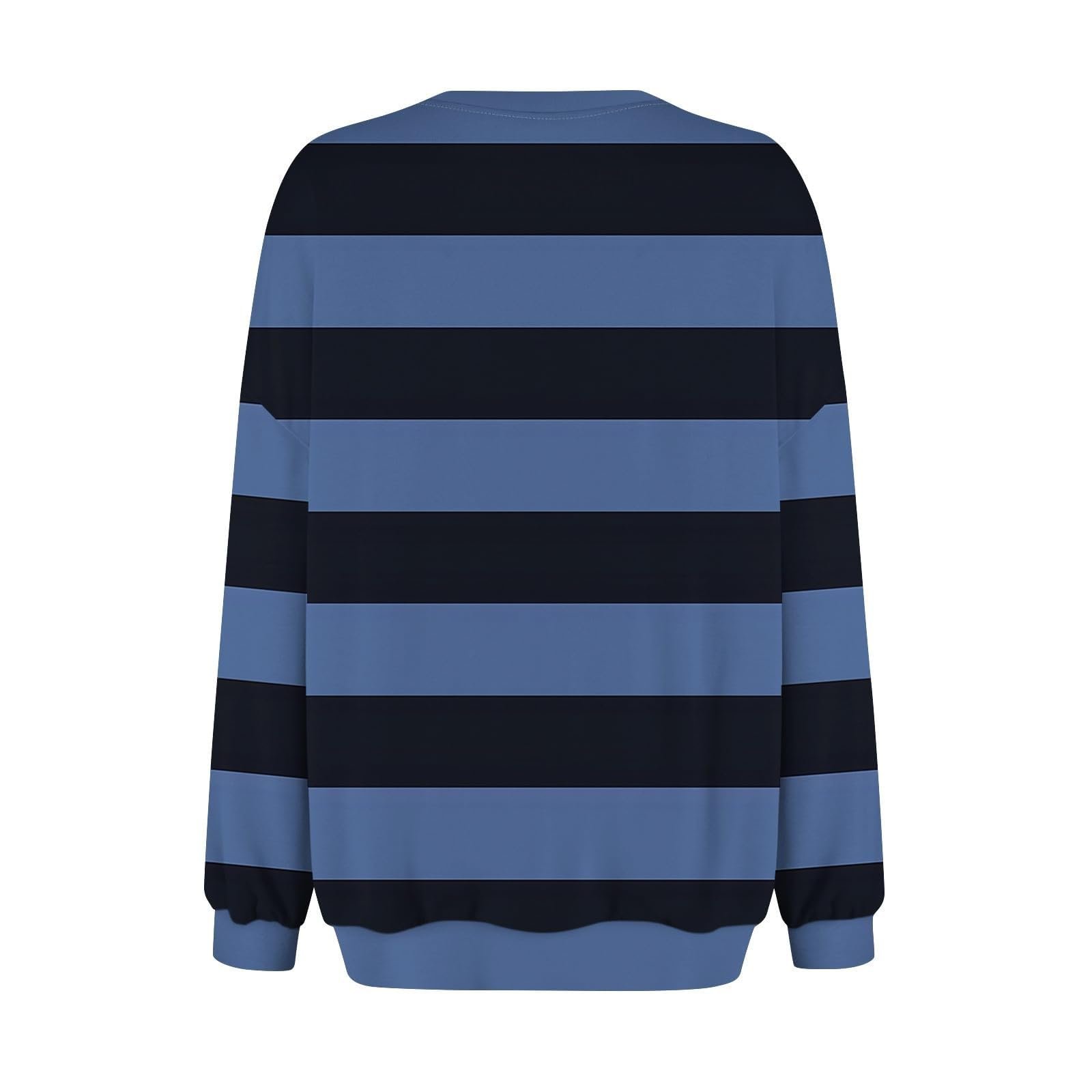 Женский свитшот Generisch Однотонный с круглым вырезом Повседневный полосатый, фото №4