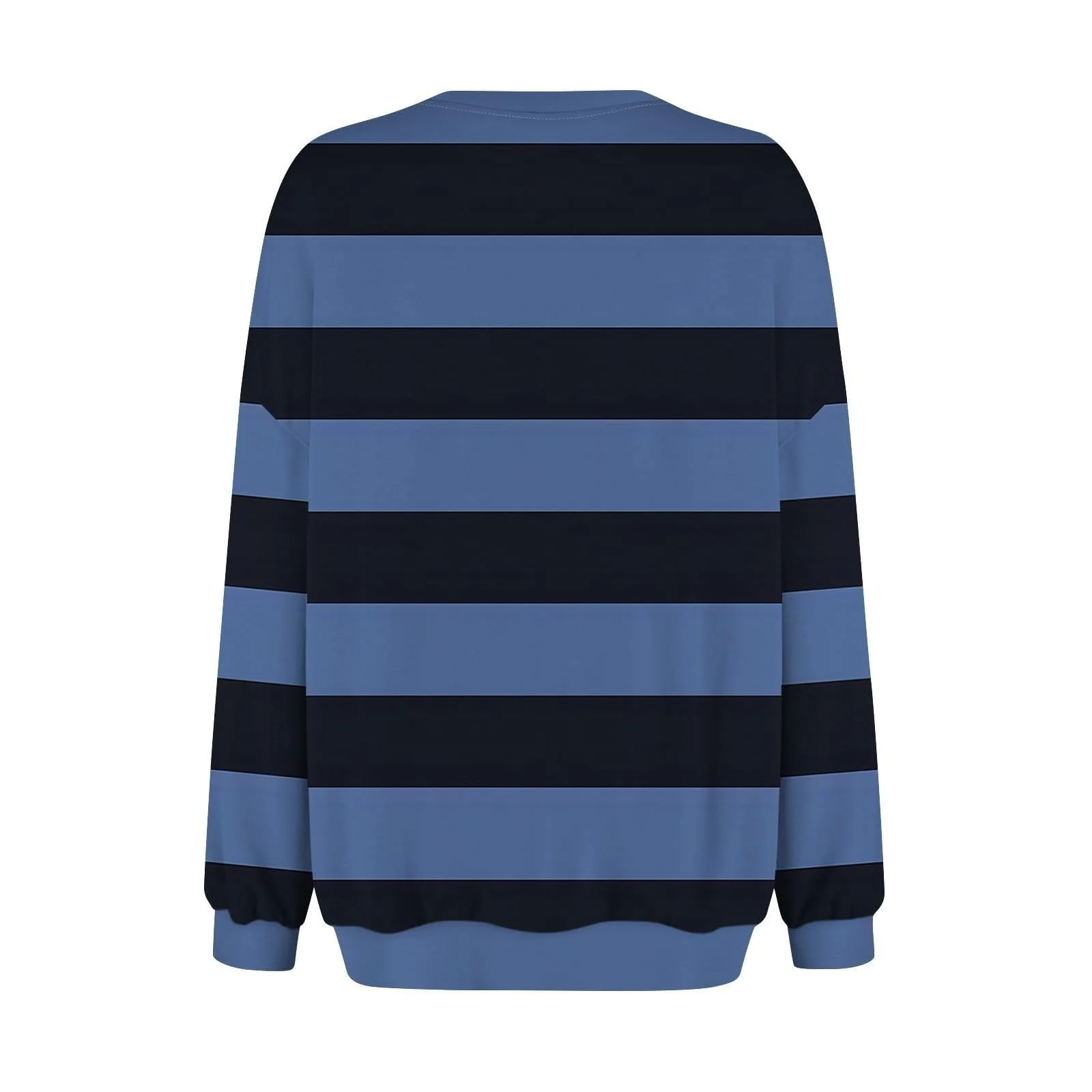 Жіночий світшот Generisch Однотонний з круглим вирізом Повсякденний смугастий, фото №4