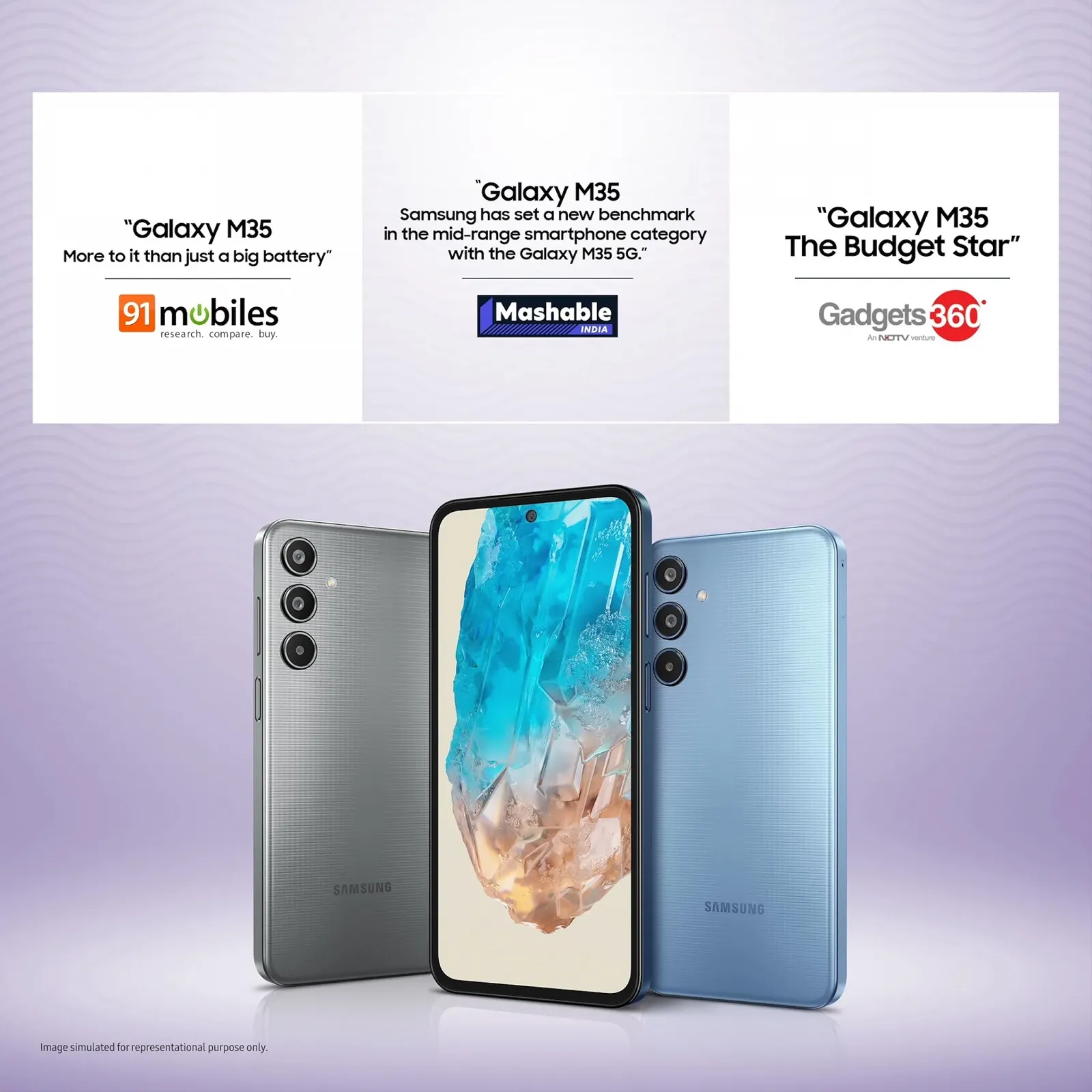Смартфон Samsung Galaxy M35 5G 6GB/128GB Dual SIM Dark Blue, фото №3
