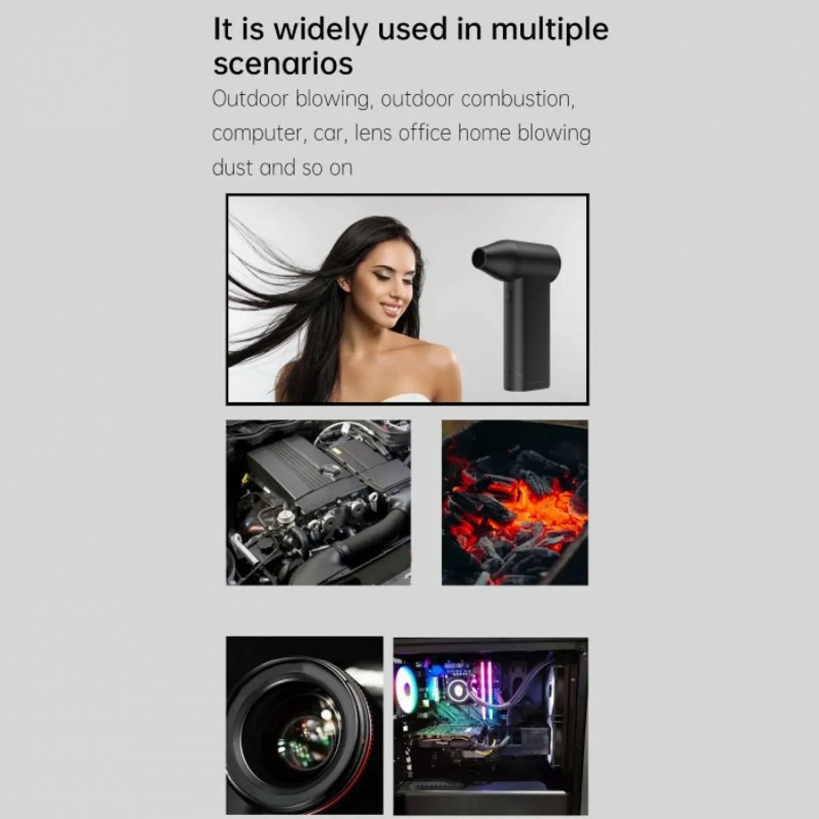 Воздуходувка сжатого воздуха 130,000 RPM Jet Dry 3000 mAh Rechargeable, фото №8