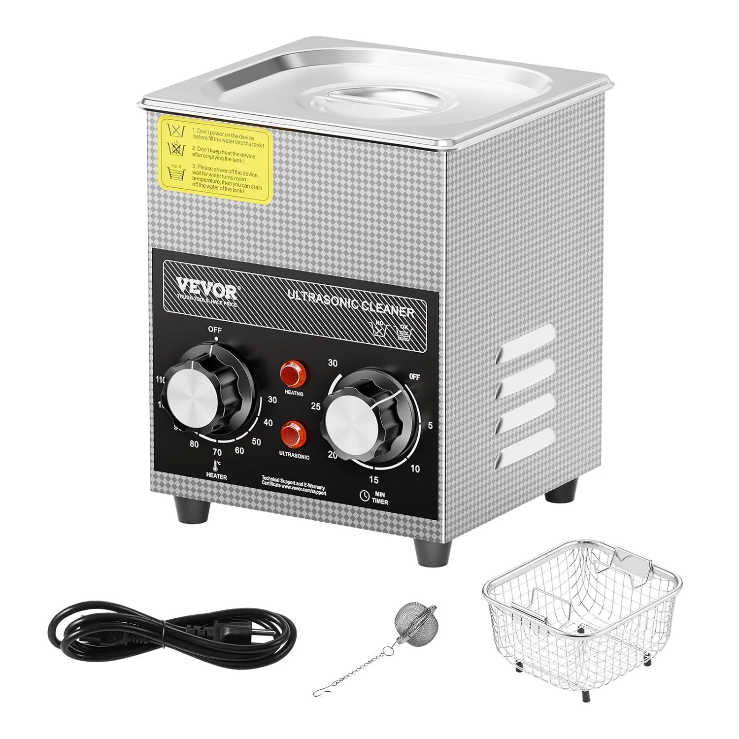 Ультразвуковий очисник Vevor Ultrasonic Cleaners 2L KZ-S2 Silver, фото №8 Ультразвуковий очисник Vevor Ultrasonic Cleaners 2L KZ-S2 Silver, фото №8