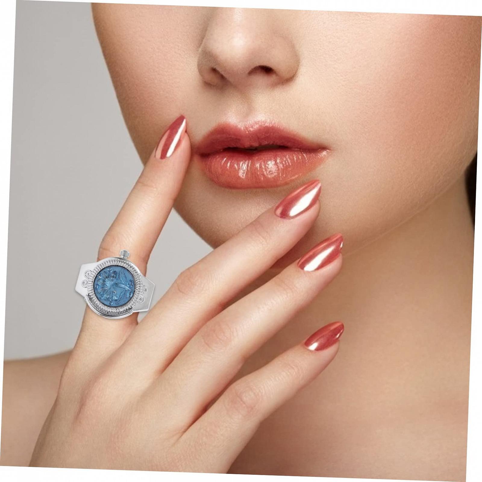 Кольцо-часы Healvian, золотистые круглые наручные часы, мини-часы, декоративные часы, цинковый сплав, синий, фото №4 Кольцо-часы Healvian, золотистые круглые наручные часы, мини-часы, декоративные часы, цинковый сплав, синий, фото №4