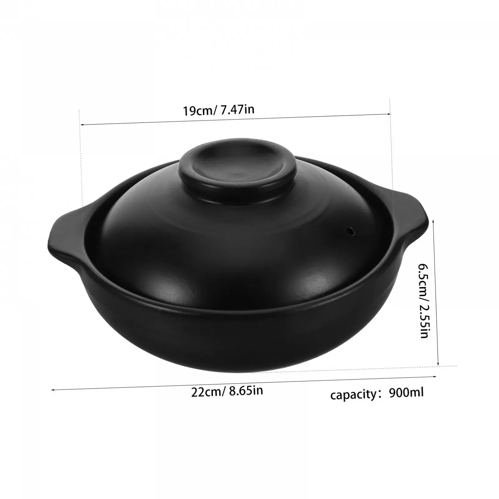 Кастрюля керамическая с крышкой термостойкая для открытого огня, фото №2