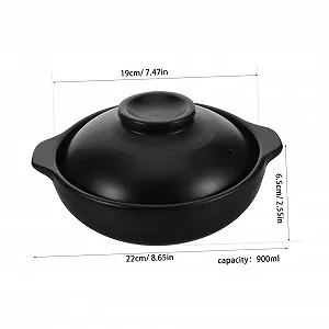 Кастрюля керамическая с крышкой термостойкая для открытого огня synthetic.ua - Фото 1