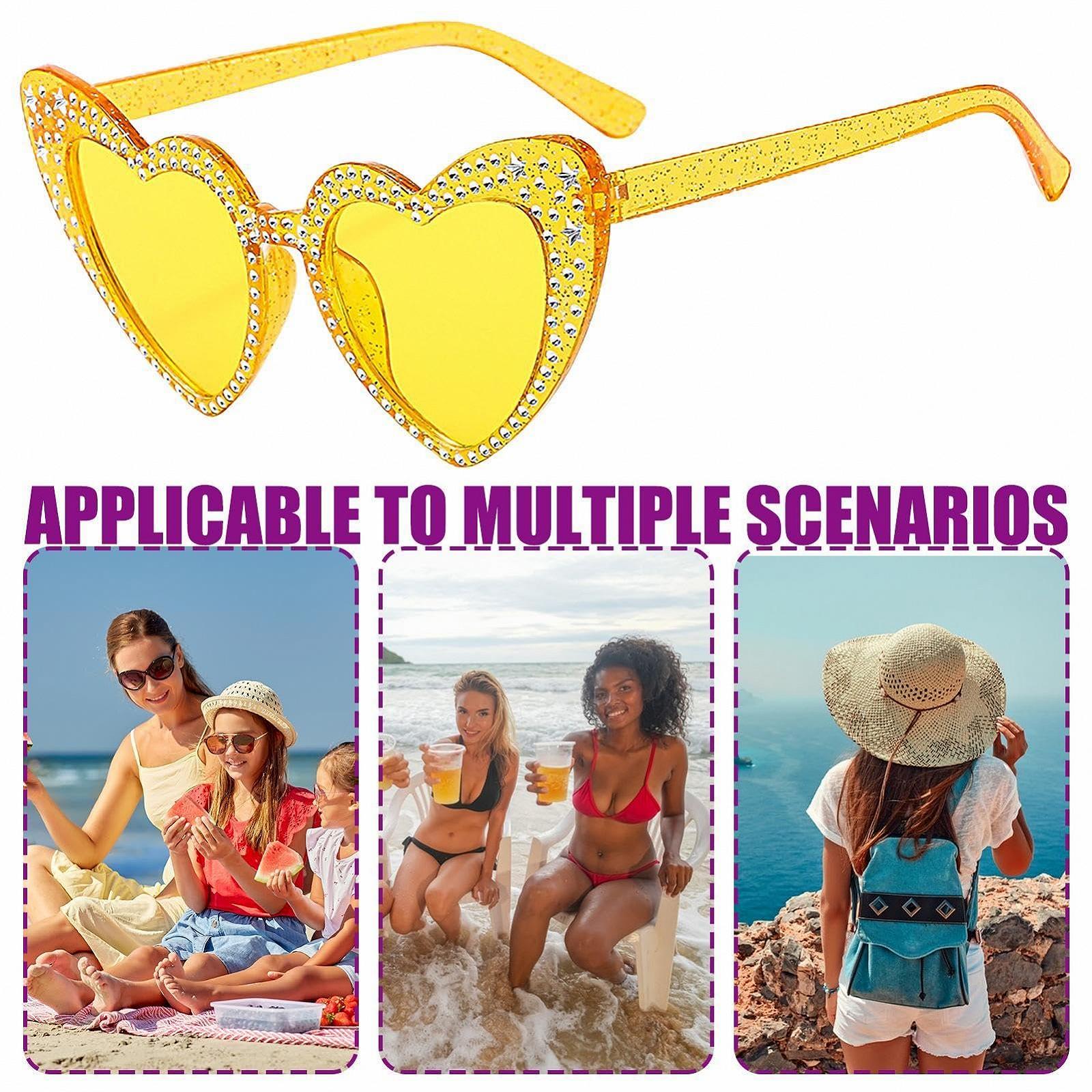 Солнцезащитные Очки Сердце Стразы Женские Кошачий глаз Винтажные, фото №4