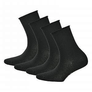 Носки Hudson Женские 4 пары - Stocking Rolled Edge Plain Черный 39-42 (4 пары) - Фото 1