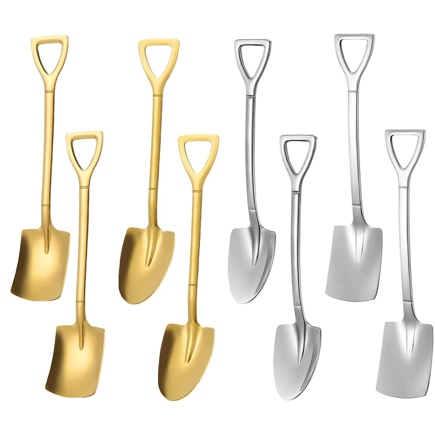Ложка Шпатель з нержавіючої сталі 8 шт., креативна форма лопати, фото №1