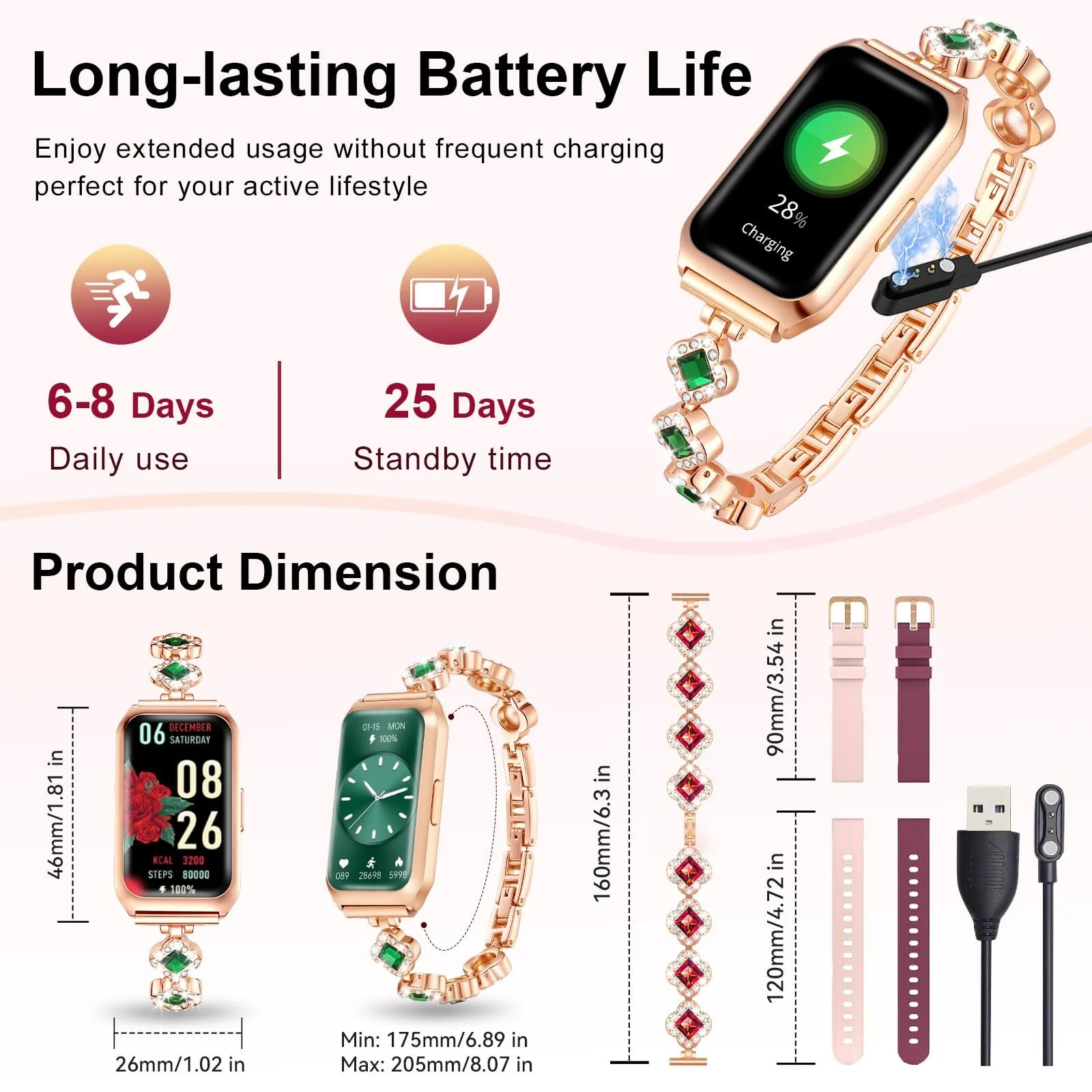 Смарт-годинник Жіночий 1.47 Дюйми HD Дисплей, фото №9