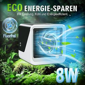 Мобильный кондиционер Type-C 500 мл 3 скорости 7 цветов Ночная подсветка Без вытяжного шланга synthetic.ua - Фото 1