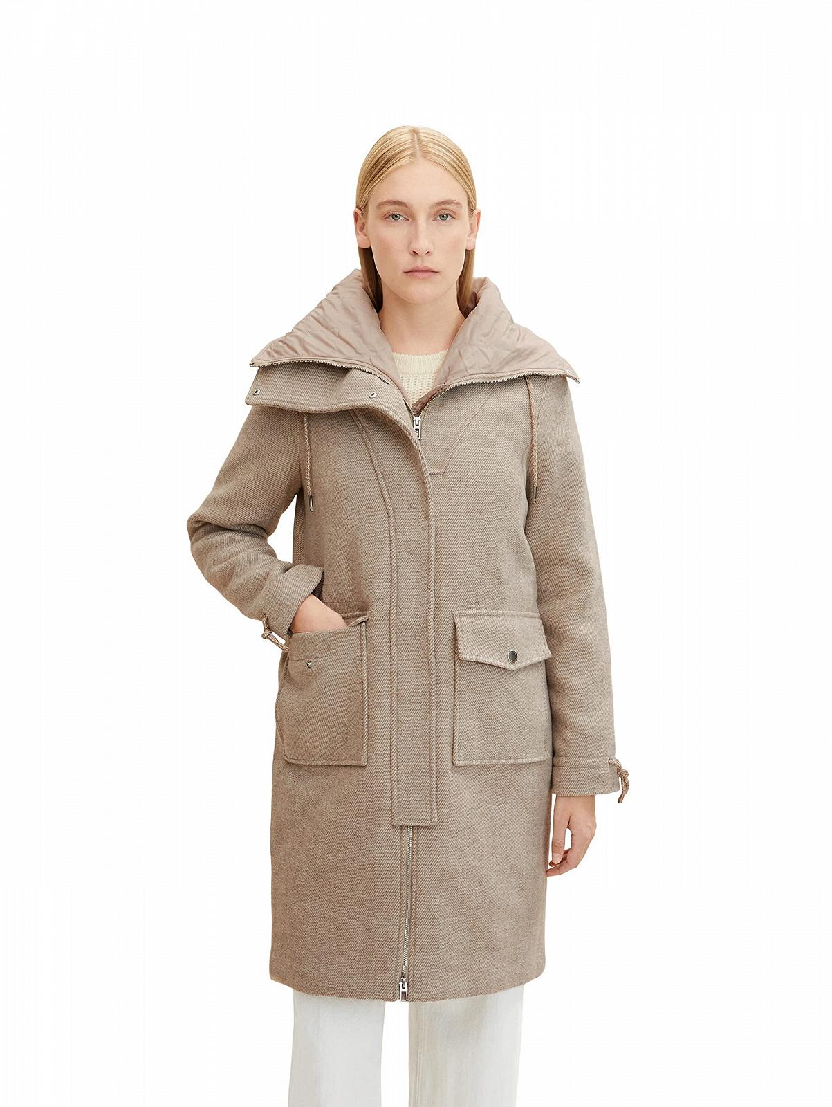 Пальто TOM TAILOR Зі Стійкою Коміром Жіноче, фото №1 Пальто TOM TAILOR Зі Стійкою Коміром Жіноче, фото №1