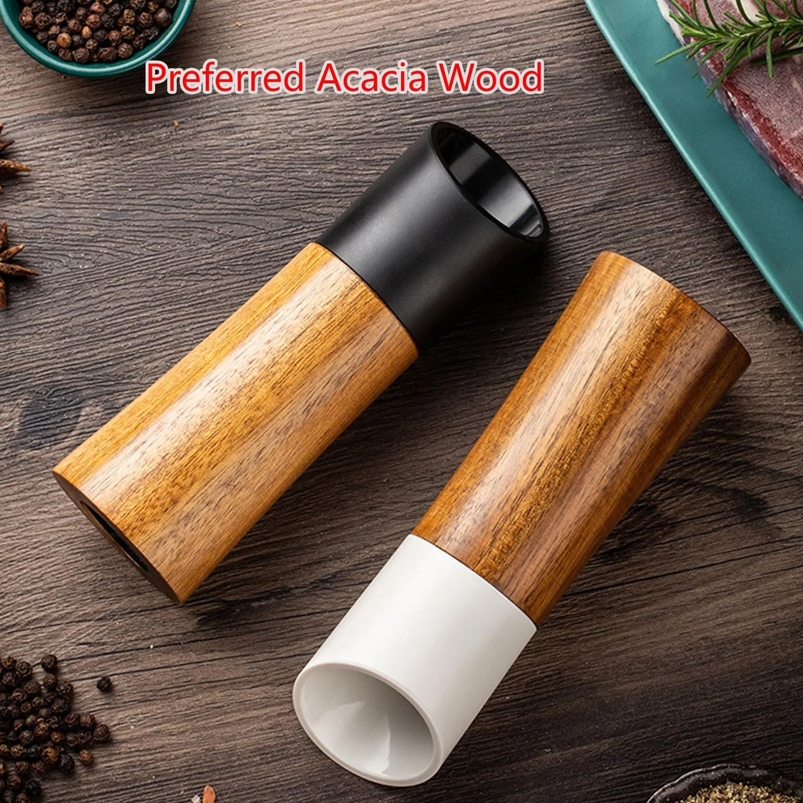 Функціональна Дерев'яна Млинка Регульована Грубість помелу Сіль та Перець Ефективна, фото №5 Функціональна Дерев'яна Млинка Регульована Грубість помелу Сіль та Перець Ефективна, фото №5
