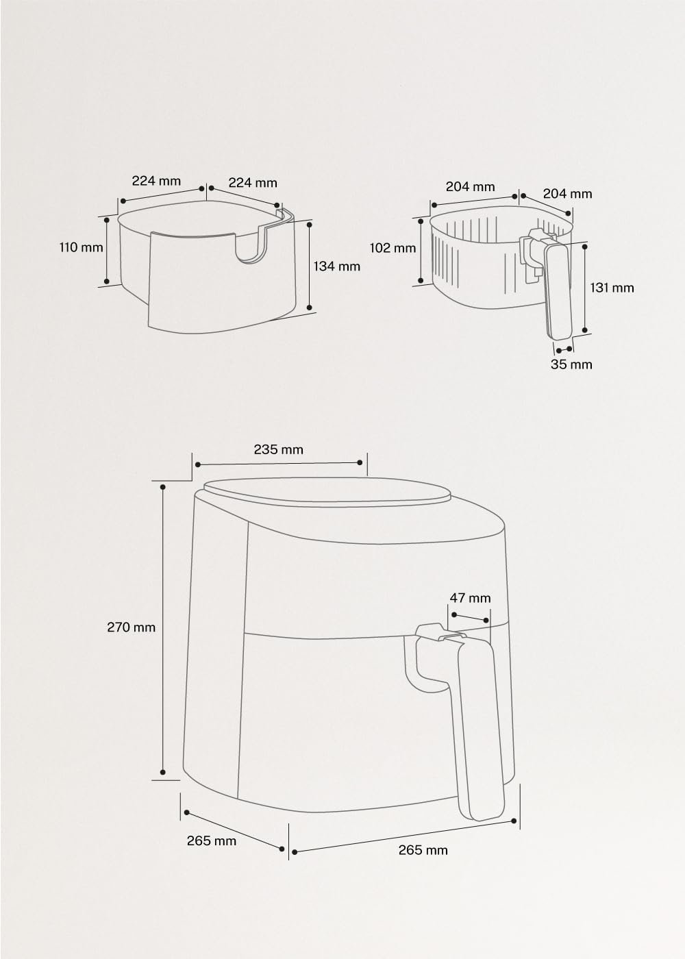 Мультипечь CREATE Fryer Air Pro Compact 3.5 л 8 программ 1300 Вт 360º Air Circulation Шалфейный зеленый, фото №8