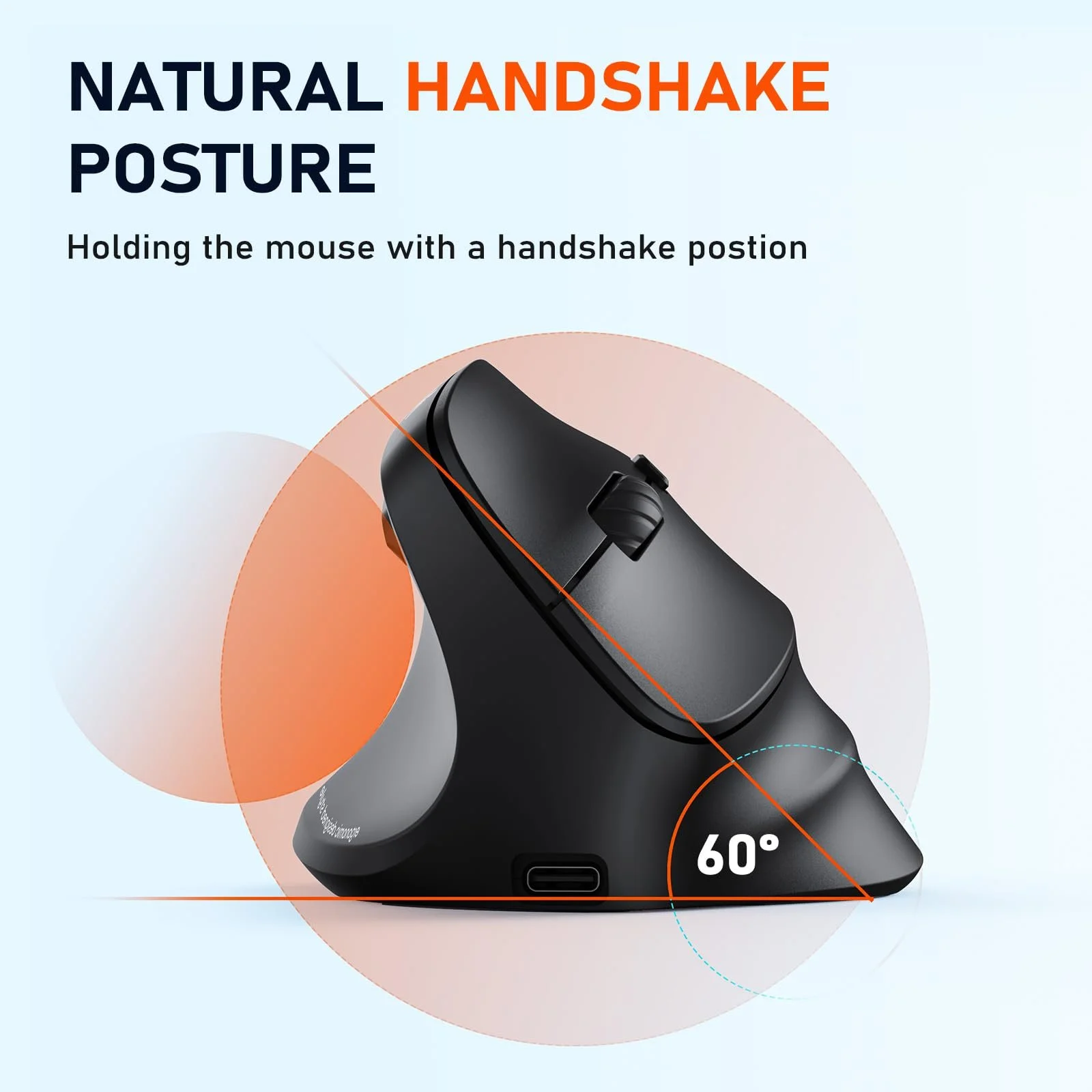 Мышь MEETION Беспроводная BTM010 Эргономичная для левой руки RGB USB-A Адаптер Type-C Черный, фото №4 Мышь MEETION Беспроводная BTM010 Эргономичная для левой руки RGB USB-A Адаптер Type-C Черный, фото №4