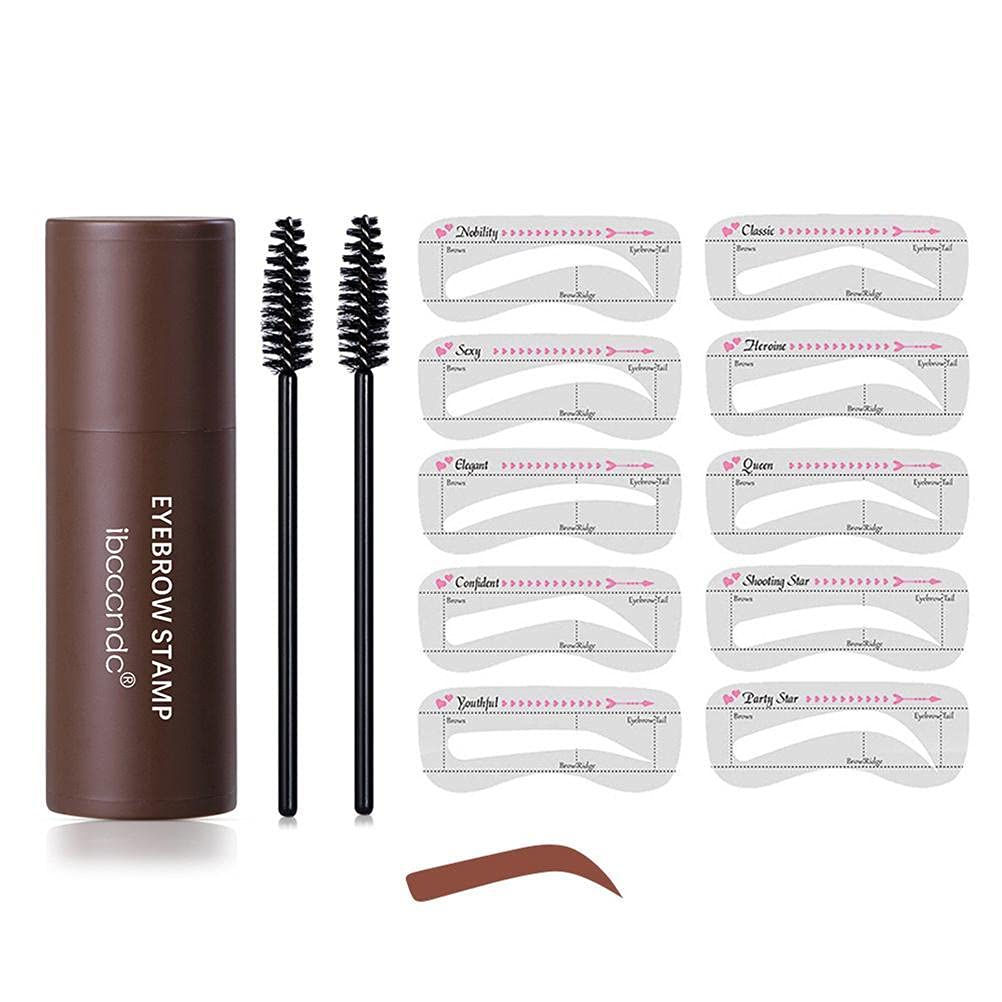 Набір штампів для брів з трафаретом і 2 пензлі Makeup Tools, фото №1
