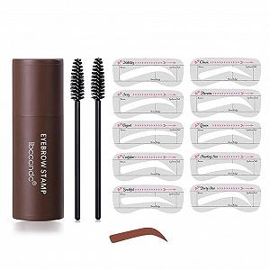 Набір штампів для брів з трафаретом і 2 пензлі Makeup Tools - Фото 1