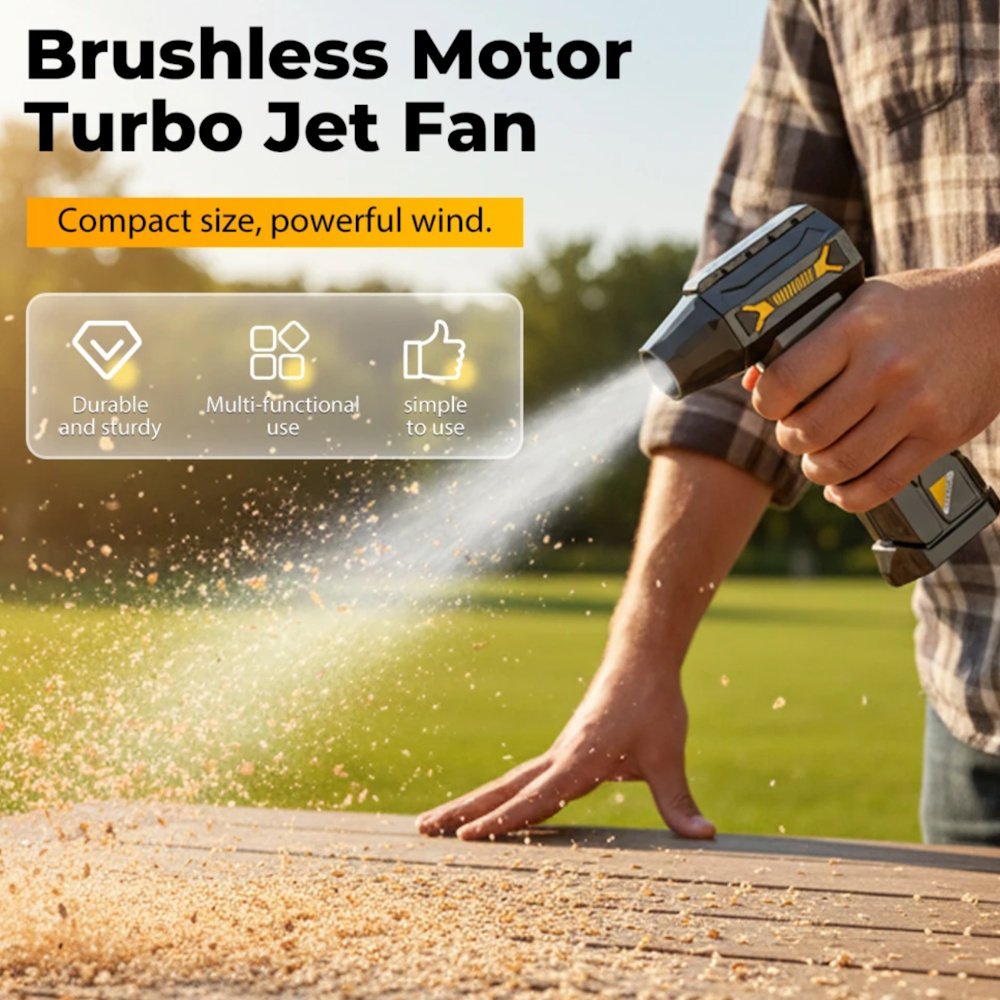 Портативний турбовентилятор Violent HFX-07 Turbo Jet Fan 680000 RPM Black, фото №13