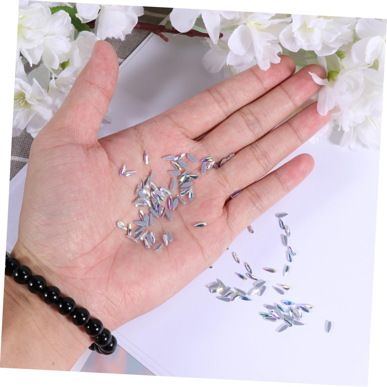 MAGICLULU 144 шт, кристали для гелевих нігтів, плоскі стрази 3D, фото №4