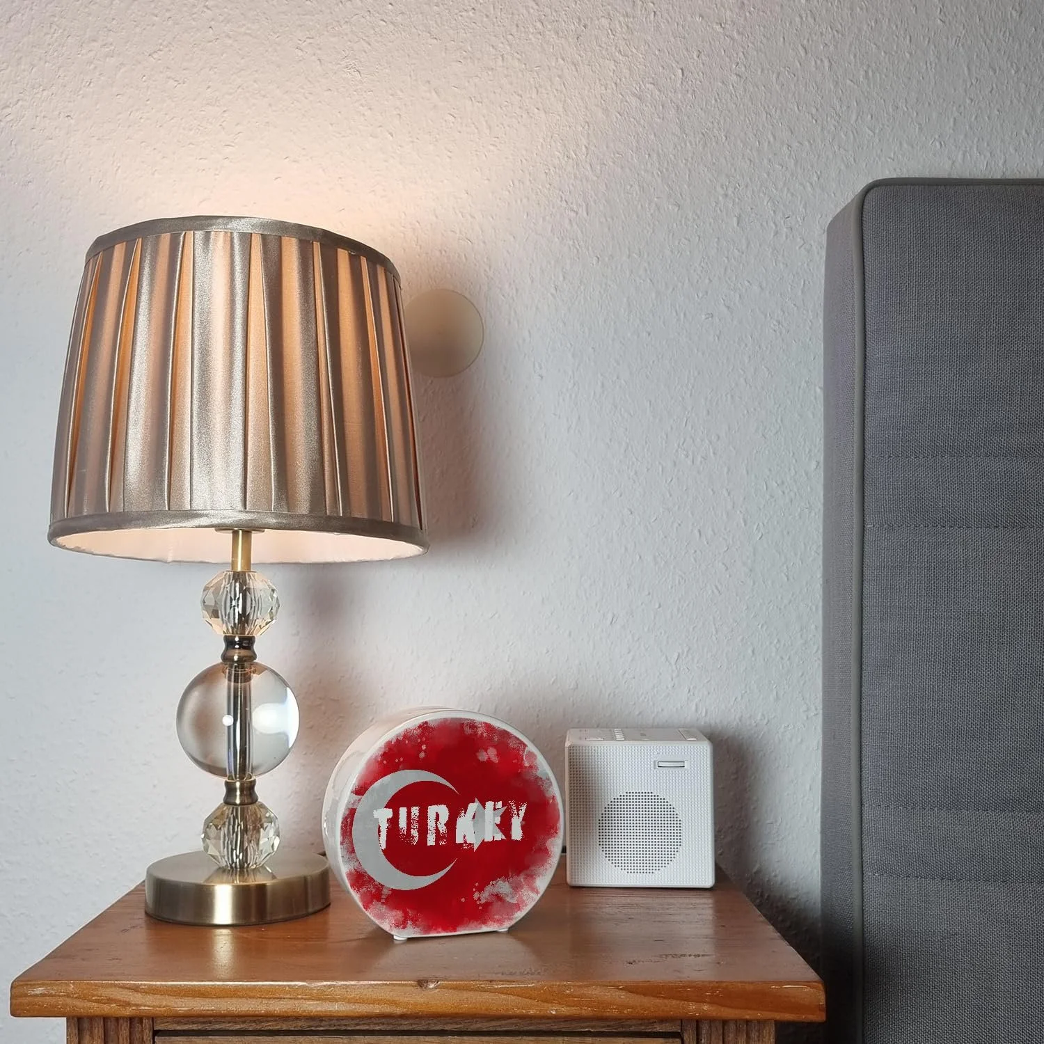 Скарбничка Прапор Туреччини вінтажна для мандрівників кругла, фото №2